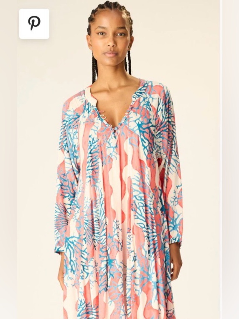 Natalie Martin Coral Turquoise wave Sammie short Dress